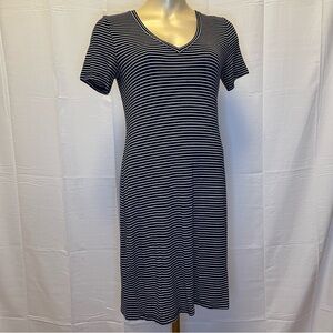 Daily Ritual Navy and White Striped Top